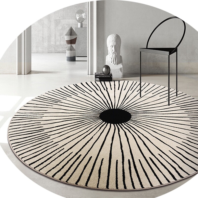 Japanese-Style Wabi-Sabi Irregular Cashmere Carpet for Living Room, Bedroom, Tatami, Bedside, Home Decor, Round Design, Thickened Japanese-Style Wabi-Sabi Irregular Cashmere Carpet for Living Room, Bedroom, Tatami, Bedside, Home Decor, Round Design, Thickened