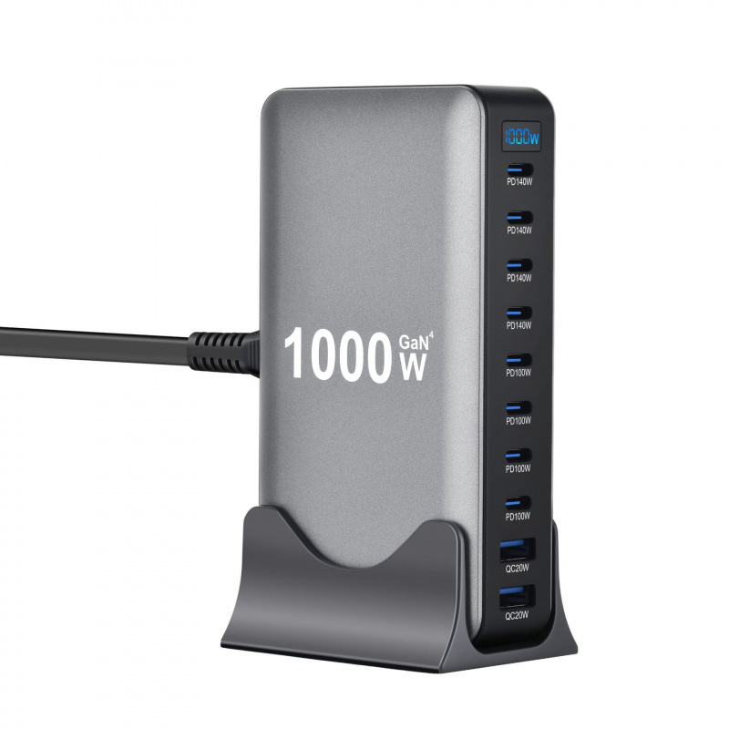 1000W GaNPD cargador 10 puerto multifuncional 1000W adaptador nuevo 950W cargador multipuerto