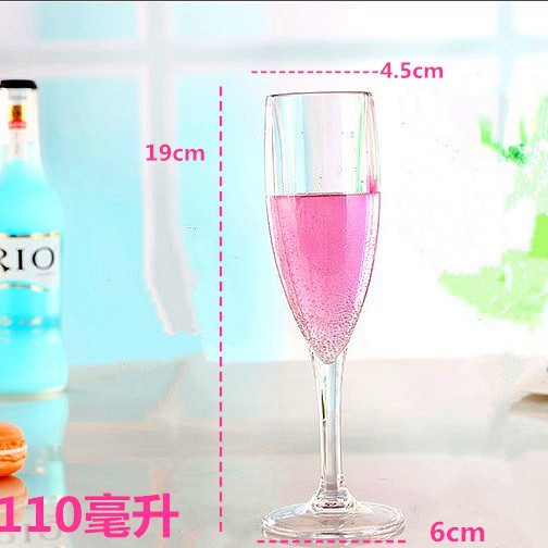 Vidrio de acrílico del vidrio del champán 110ml no