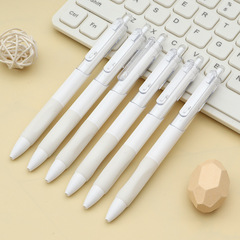 ST head small white pen, push-button pen, simple style, neutral pen, brush tip pen, jumping pen, carbon water pen, wholesale 0.5mm black