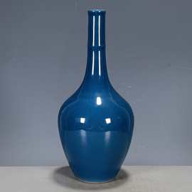 回流古玩杂项古董旧货瓷器清代雍正年制单色釉细径赏瓶花瓶收藏品