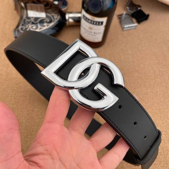 Belt Men's Leather Bronze Buckle Round Buckle Multicolor Foreign Trade Belt Simple Geometric Pocket Smooth Buckle 3.8cm