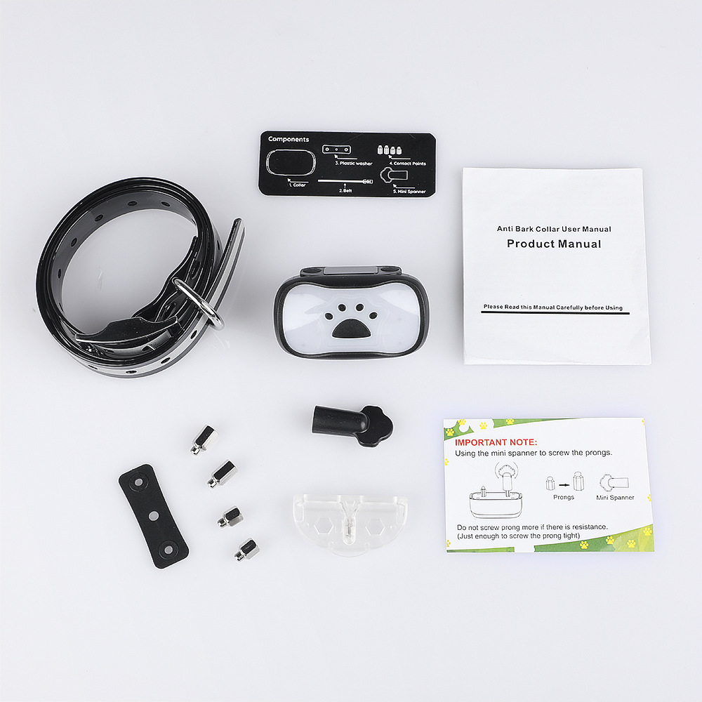 亚马逊热销止吠器防狗叫振动声音电击狗狗项圈宠物训练器止吠器