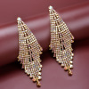 Fashionable earrings, long accessory, European style, wholesale