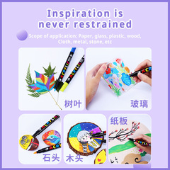廣納GN6600雙頭雙色丙烯粉彩馬克筆36色套裝水性無味軟毛陶瓷筆