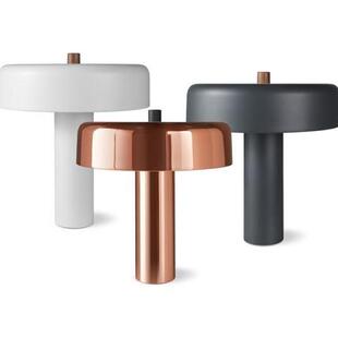 Modern Minimalist Macaron Bedside Creative Distinctive Bedroom Table Lamp Study Decorative Metal Walnut Creative Table Lamp