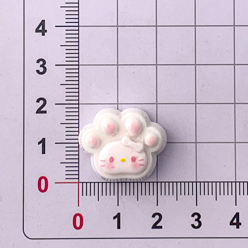 Brillante gato garra DIY accesorios de resina adyacentes de goma crema caja de teléfono móvil pinzas de pelo manuales adyacentes de cabello nevera botones de zapatos