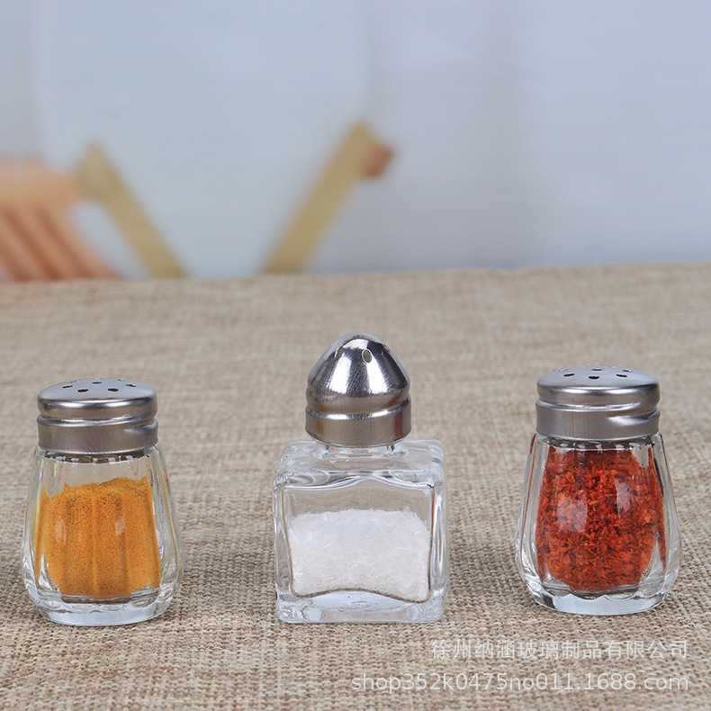 批发迷你厨房调料瓶玻璃调味瓶套装烹饪烧烤撒料瓶辣椒面小佐料瓶