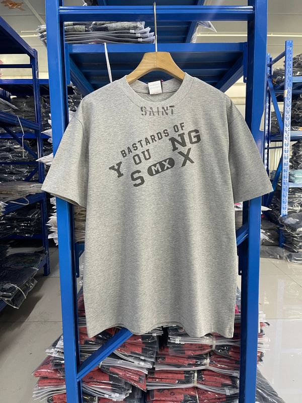 高品質 SAINT MICHAEL ICON ウォッシュ加工 オールド半袖 アメカジ レトロ プリント カップル Tシャツ 男女兼用|undefined