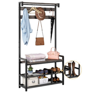 Shoe changing stool coat rack floor bedroom household multi-functional clothes rack simple storage rack shoe rack