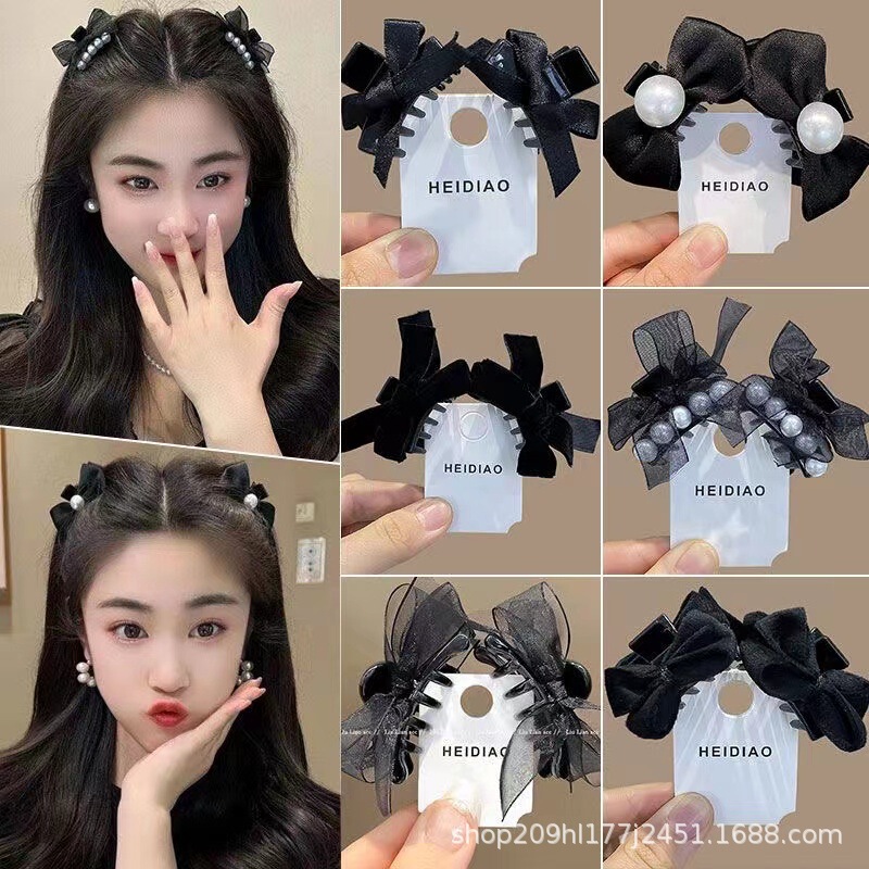 Sweet Princess Head Bow Small Grabber 2024 New High-Value Hairpin Forehead Bangs Side Clip Headwear