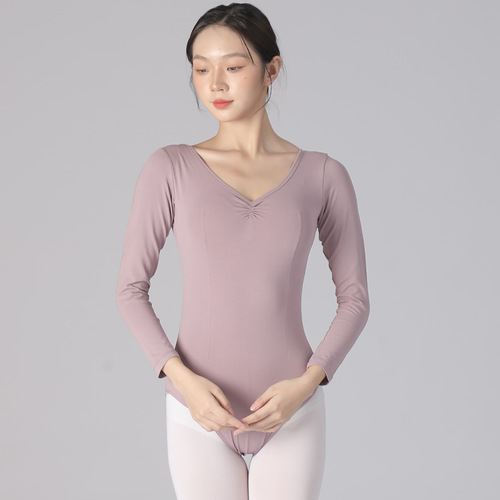 Dance Exam Dance Suit Body Suit Adult Short Sleeve Elastic Solid Color Ballet Dance Bodysuit Training Base Training Suit Gym Suit
