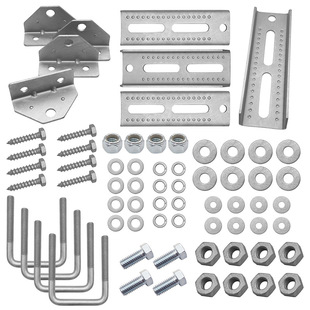 Boat trailer cross beam double-layer bracket kit 4-piece assault boat mobile car assembly hardware accessories