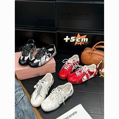 Qiyor复古百搭棒球德训鞋女2025秋季新款薄底休闲运动赛车阿甘鞋