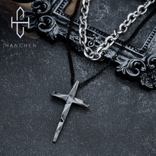 双层叠戴十字架项链男生痞帅个性设计服装链女时尚潮流高级感饰品