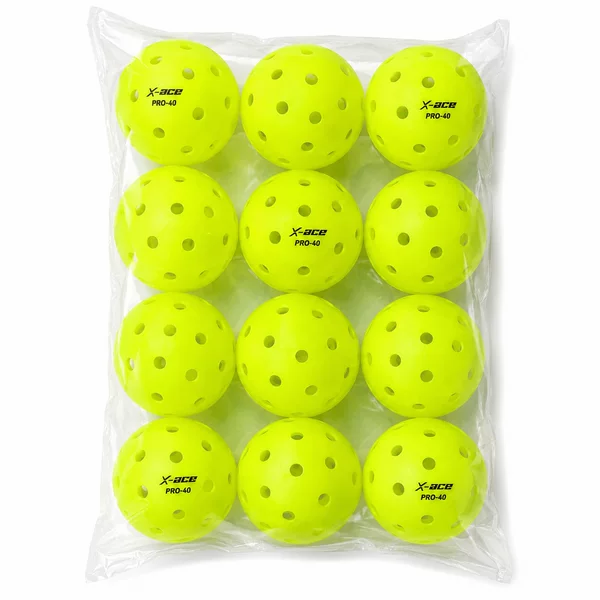 X-ACE PRO-40 Pickleball 40-hole 74MM rotomolded one-piece multi-hole ball