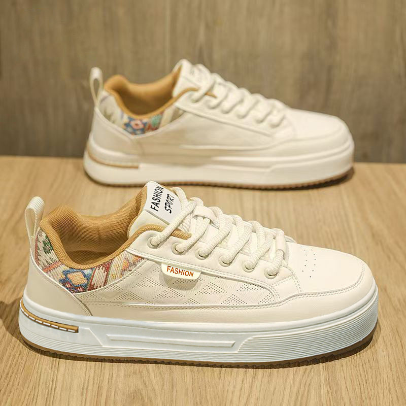 Giày sneaker trắng nam cổ thấp, nhẹ nhàng thoáng khí, phong cách retro dễ phối đồ — R 565m Trắng, R 565m thẻ