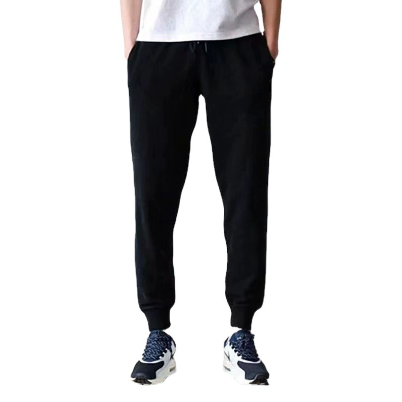Мужские брюки из чистого хлопка, осенние повседневные свободные прямые спортивные штаны, универсальные джоггеры унисекс для студентов, модные и стильные.