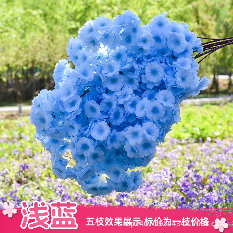 Simulación de flores de cereza flores de melocotón flores de pera flores de ciruela flores de bodas flores falsas vid decoración jardín balcón red de manglares paisaje de pared