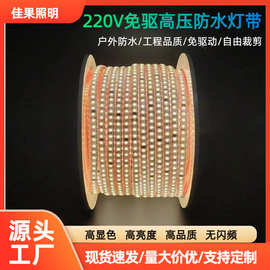 高压灯带220v高压led自粘家用户外2835贴片软灯带免驱防水灯带