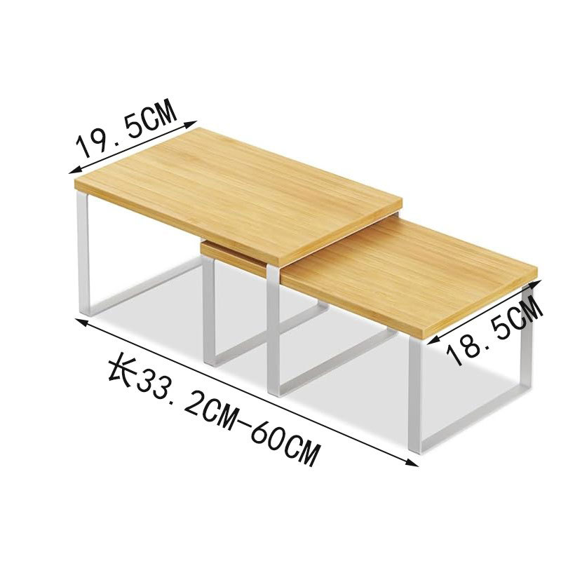 Estante de sala de estar en stock Estante de cocina Estante de condimento Estante de almacenamiento de escritorio multipropósito de madera Estante de almacenamiento de armario image 9