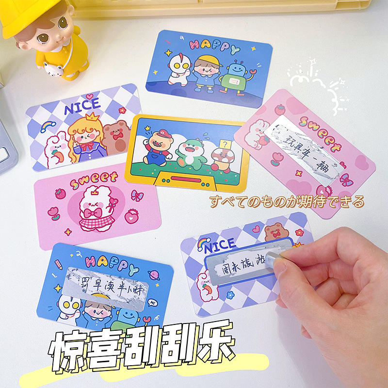 Creative Scratch Card DIY Lucky Scratch Off Student Rewards Couple DIY Lucky Draw Scratch Card Coating Sticker