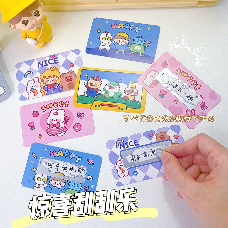 Творческие скретч-карты DIY Lucky Scratch Музыка Студенты Награда Пары Домашние лотереи Скретч-карты Наклейка покрытия
