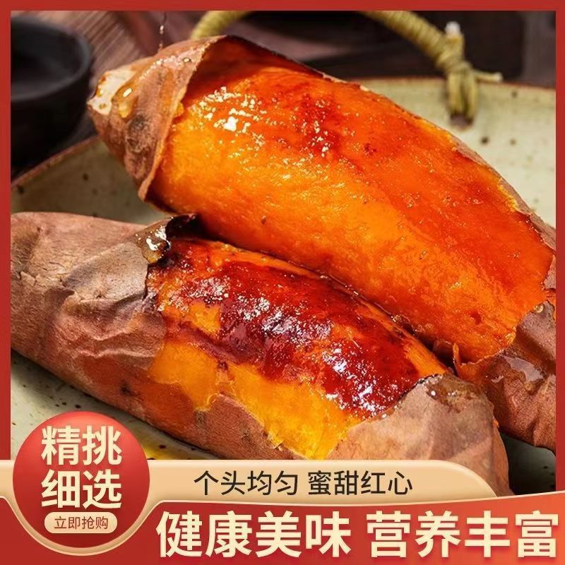 山东烟薯25号真蜜薯新鲜红心瓤沙地糖心红薯斤批发源工厂一件批发