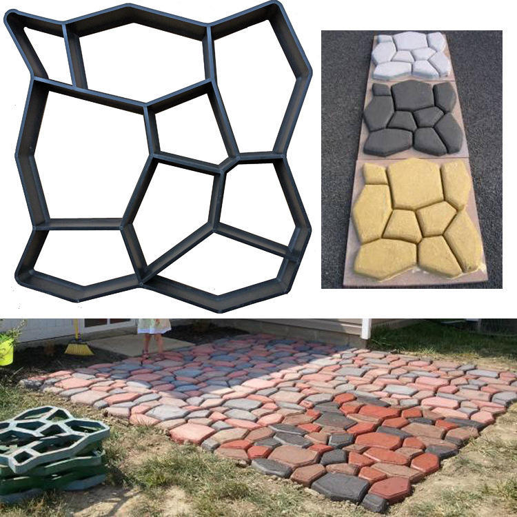DIY-Fliesenform, ein beliebtes grenzüberschreitendes Produkt für Hofböden und Pflasterarbeiten, Zementmodellierwerkzeuge_voghion.com