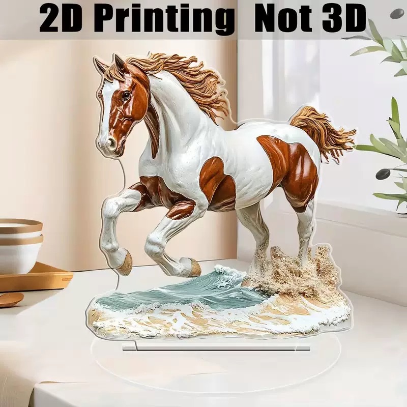 Colgante transfronterizo nuevo año del caballo 2026 acrílico 2D decoración de escritorio para el hogar decoración de la sala de estar decoración de vacaciones del dormitorio