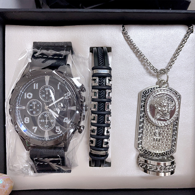 Herrklocka quartz lyxigt business set elegant presentask_voghion.com