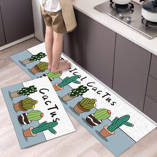 Machine Washable Floor Mats at the Entrance, Kitchen Carpets, Bathroom Door Mats, Bathroom Stain-Resistant Foot Mats, Four-Season Delivery Set
