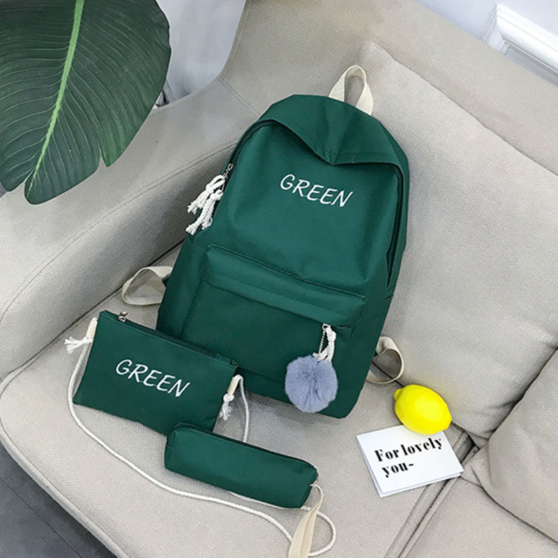 Set de mochilas 3 en 1 unisex – mochila, bolso y estuche, estilo coreano moderno para estudiantes