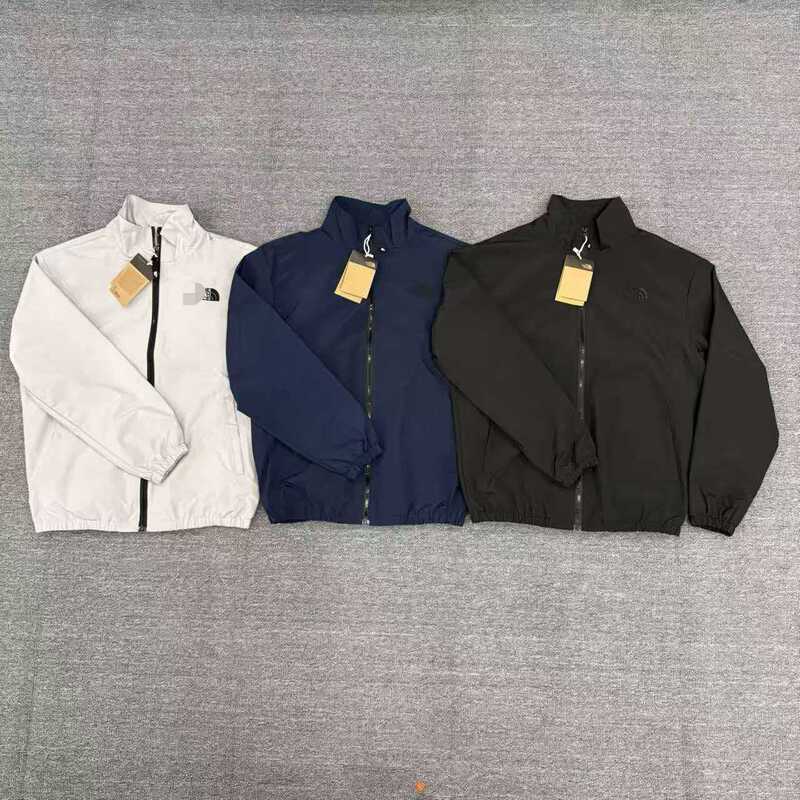Cross-border autumn and winter North Face stand-up collar jacket for men, trendy brand solid color casual coat, cross-border foreign trade sports windbreaker