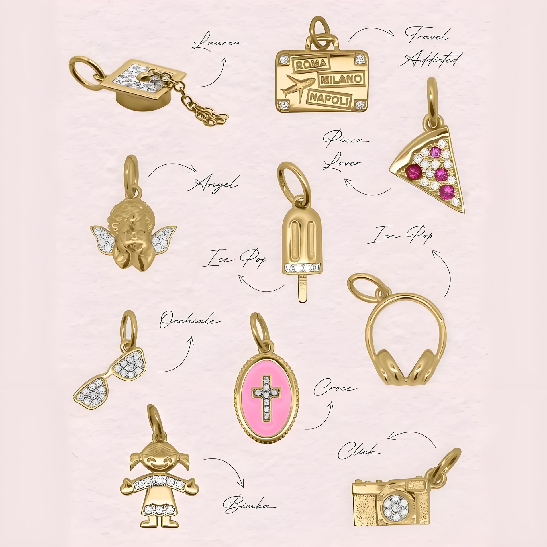 欧美跨境新款时尚不锈钢家具美食系列DIY颅内真空电镀18K金保色女