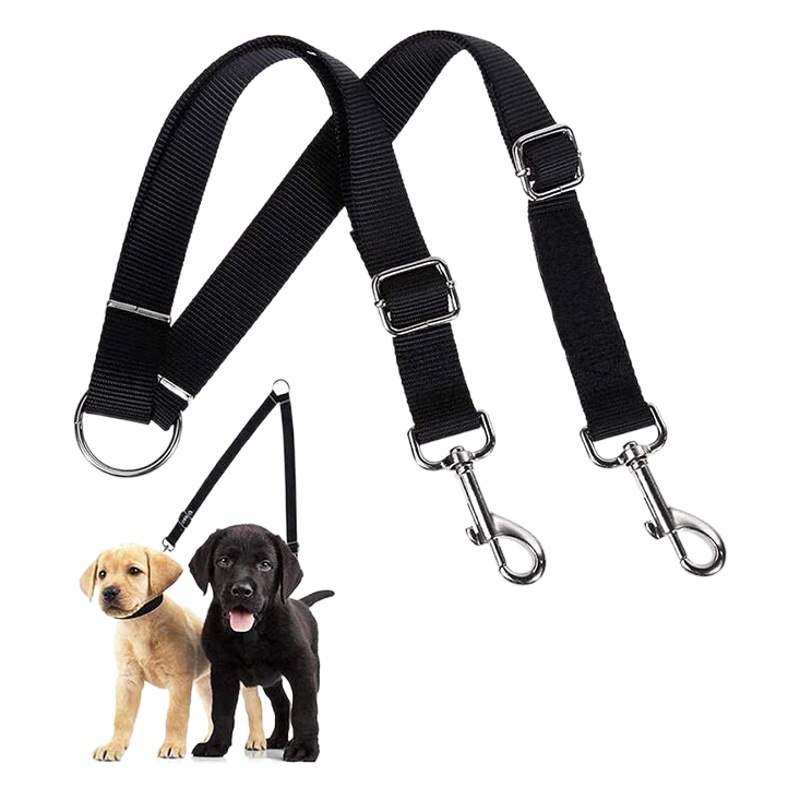 Correa de doble cabeza para mascotas Cadena de perro correa de pecho correa de gato pequeño mediano perro grande correa de perro al aire libre