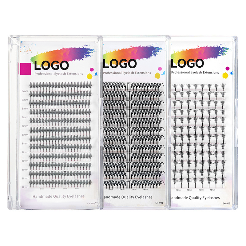 Extensiones de pestañas cónicas estilo caricatura para exportación, pestañas de hada camelia estilo flor de diosa, pestañas húmedas cónicas, pestañas suaves personalizables.