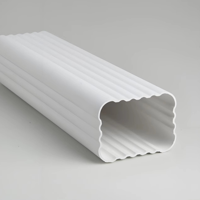 PVC塑料方管矩形管楼房排水管方形塑料管别墅阳光房屋成品檐沟