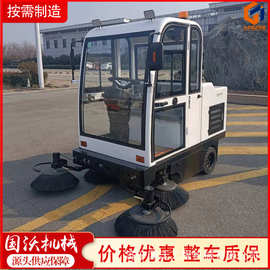 环卫吸扫式清扫车 垃圾电动扫路机图片 小型扫地机视频