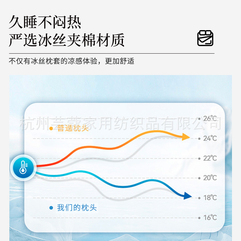 Amazon verano hielo algodón almohada cubierta de almohada casera cubierta de almohada única 48cmx74cm cubierta de núcleo de almohada