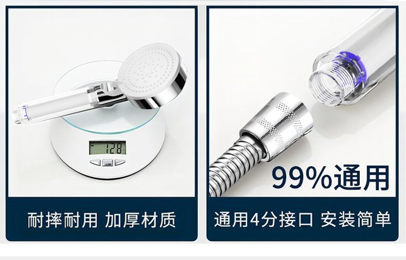 Pressurized filter showerhead, five-speed shower, hand spray, home bathroom, pressurized shower head set, AliExpress undefined