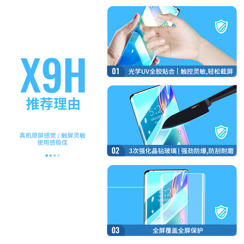 Tuoli HD UV película de curado a prueba de explosiones anti-huella digital máquina de corte de película consumibles Luz de curado UV película de corte de pantalla curvada película suave