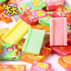 Big Bubble Gum 150 Sheets Assorted Flavor Bucket Pack Fruity Chewing Gum Children Retro Snack Food Leisure Product