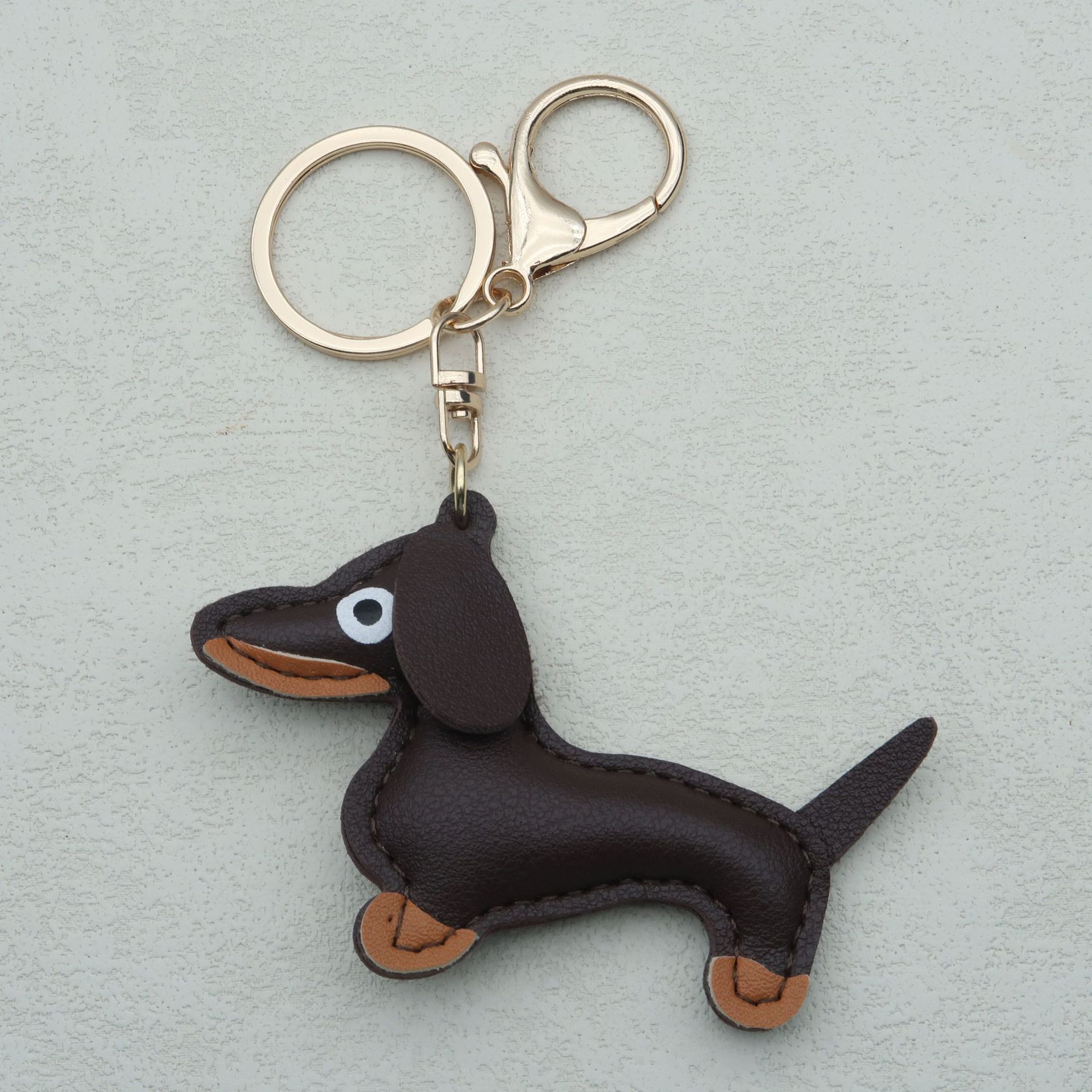 現物ソーセージ犬ストラップかわいいdiyストラップ皮質子犬バッグストラップ高級感カップル車ストラップ