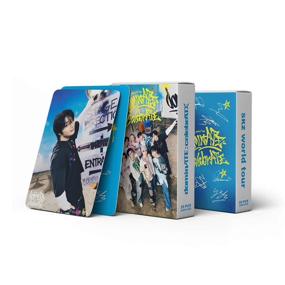 Коллекционная открытка kpop черная pin Seventeen Stray Kids бронепанель лома карта 55 карточек в коробке
