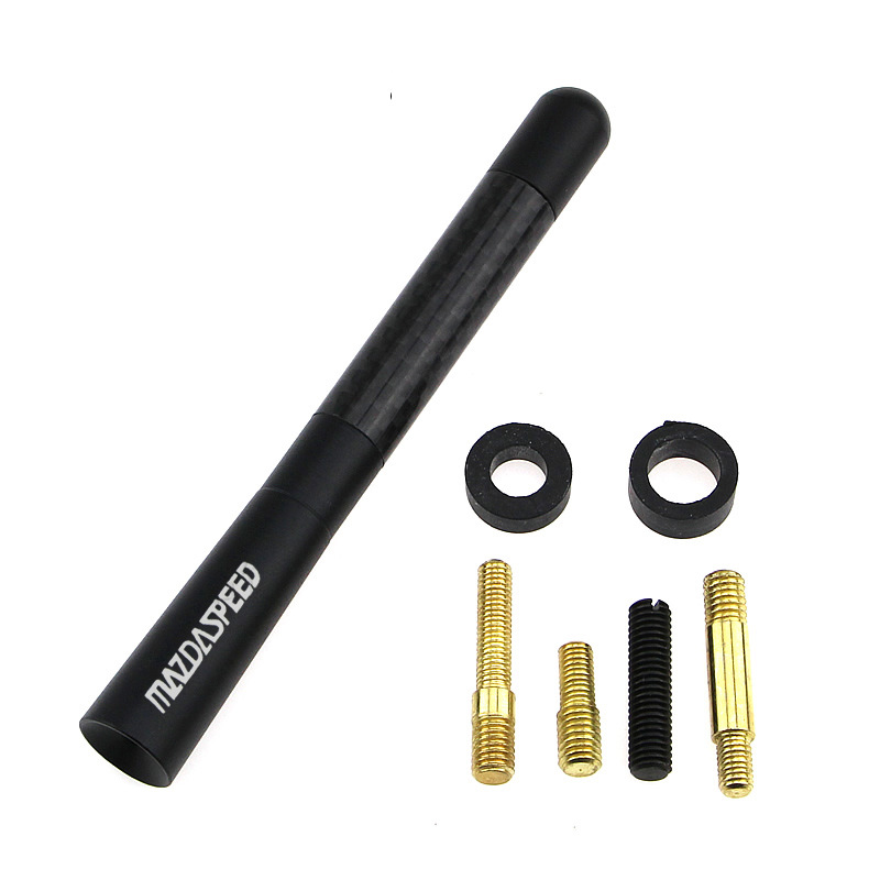 MAZDASPEED 汽车金属碳纤维天线 马23改装天线收音接收短外饰用品