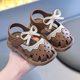 Baby Princess Shoes Summer Girls Breathable Toe Sandals Soft Sole Non-Slip Baby Rubber Shoes Step Shoes Children's Hollow