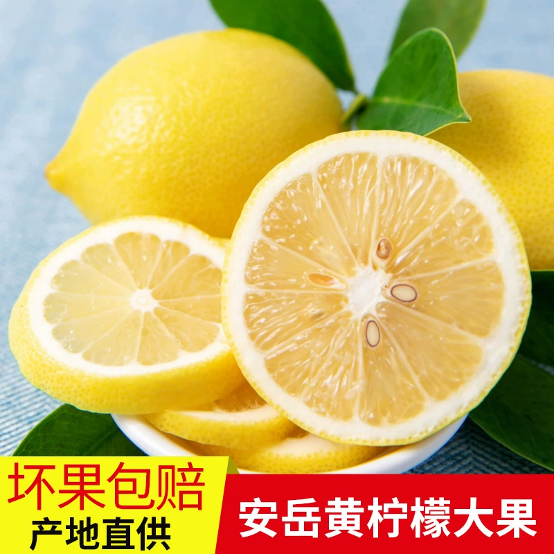 Происхождение прямые поставки Сычуань Анюэ желтый лимон Свежий весь ящик сезонных фруктов выбор тонкая кожура сладкий сочный лимон