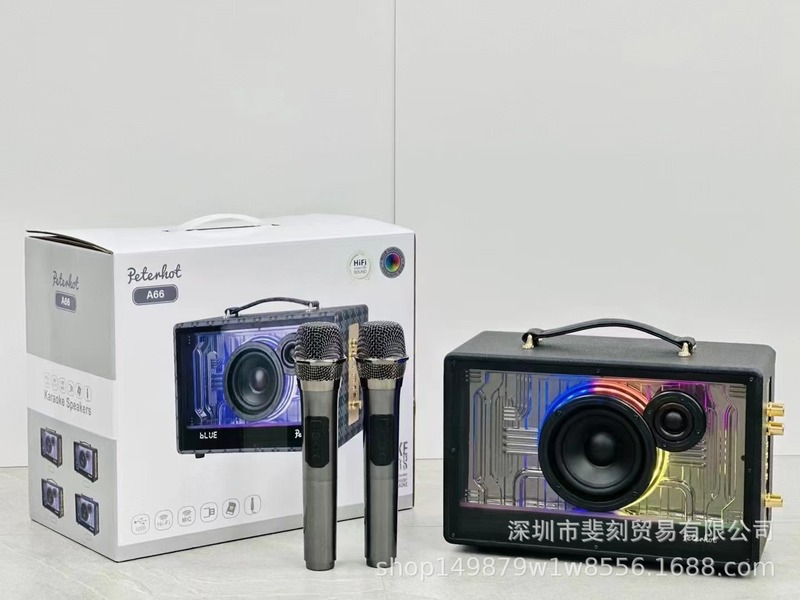 A66冷エネルギー音響ins風サイバーパンクNEW-Xマイク一体多機能家庭k歌bluetoothスピーカー|undefined