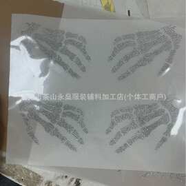 外贸热销烫钻图案贴万圣节圣诞节烫图服装服饰贴设计批发手工幻彩
